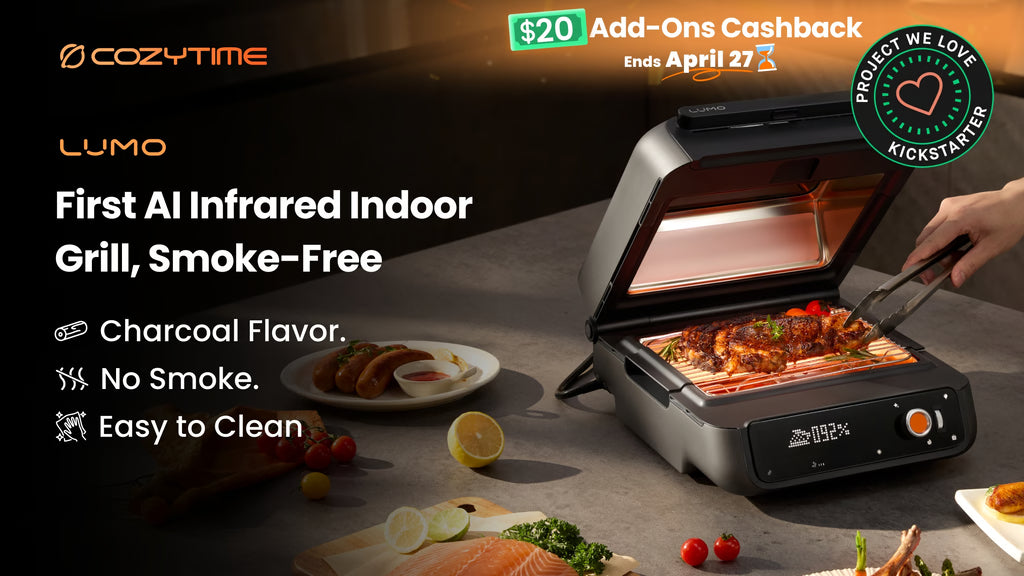 CozyTime Lumo: The World's First AI Infrared Indoor Grill — Smoke-Free Grilling Reinvented