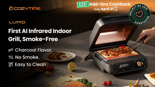 CozyTime Lumo: The World's First AI Infrared Indoor Grill — Smoke-Free Grilling Reinvented