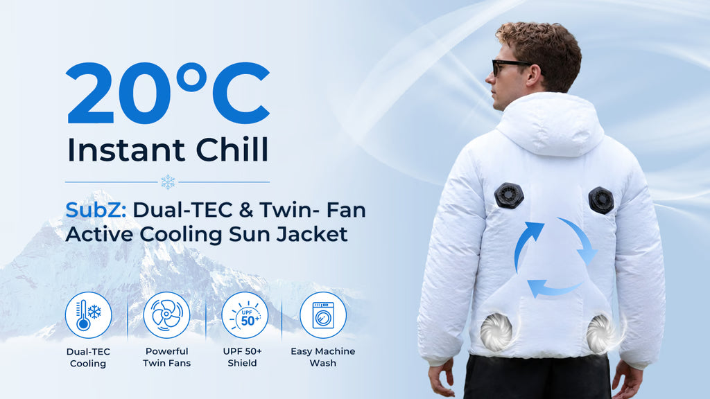 BackerOnline featured project: SubZ: Dual-TEC & Twin-Fan Active Cooling Sun Jacket