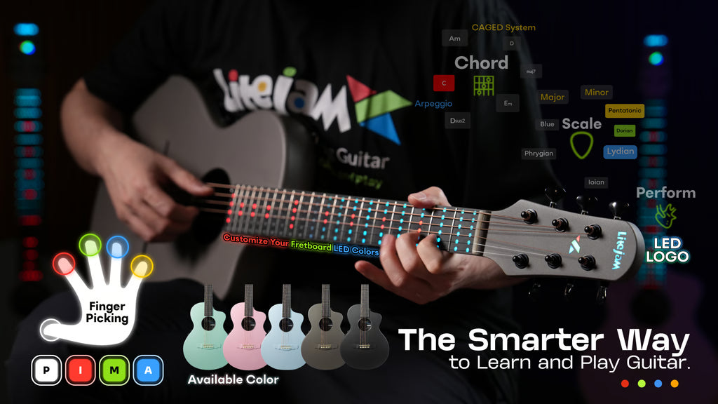 Litejam Neo: The World’s First RGB Electric Acoustic Guitar